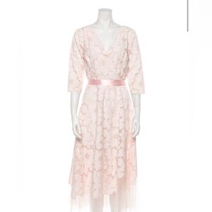 T Teri Jon by Rickie Pink long pattern Dress- size L US 10 - used